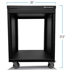 AxcessAbles RK 12U Equipment Rolling Cabinet Rack Stand - Image 2
