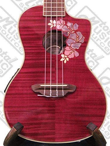 Luna Flora Series Floral Flamed Maple Concert Ukulele