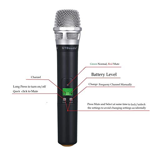 GTD-Audio G-787 UHF Wireless Microphone System – 4×800 Channels, Handheld & Lavalier Mics