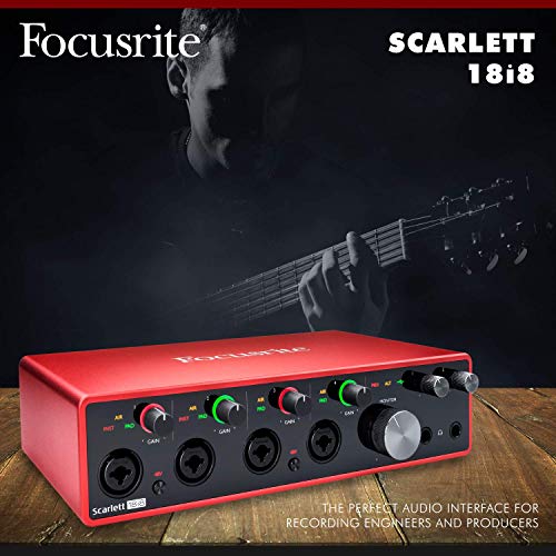 Focusrite Scarlett 18i8 USB Audio Interface + PreSonus Eris Nearfield Monitors