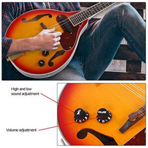Sunburst Mandolin, RiToEasysports 8 String Mandolin Musical Instrument - Image 4
