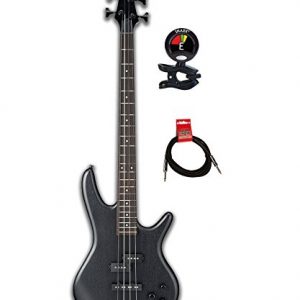 Ibanez 4-String Electric Bass Guitar Bundle with Guitar Tuner