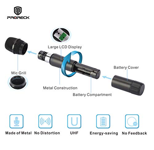 Experience Crystal Clear Sound with the PRORECK UK-4000 UHF 4-Channel Wireless Microphone System