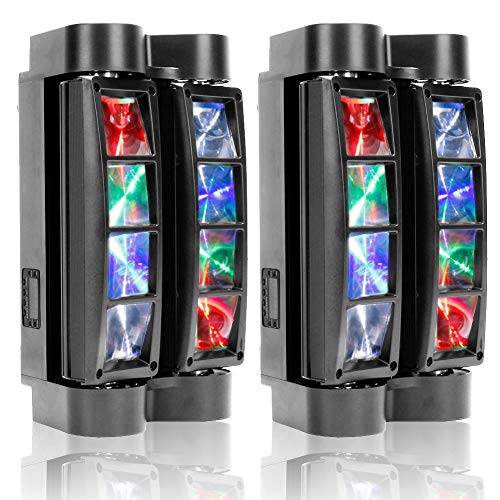 U'King LED Spider Light with RGBW color effects for DJ events and stage performances.