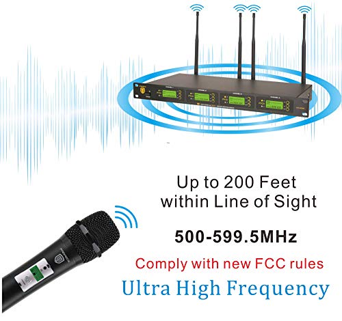 Experience Crystal Clear Sound with the PRORECK UK-4000 UHF 4-Channel Wireless Microphone System