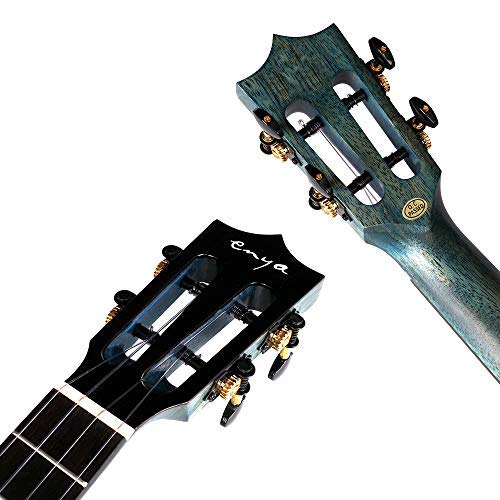 Enya Tenor Ukulele Solid Gloss Mahogany 26 Inch Wiping Blue