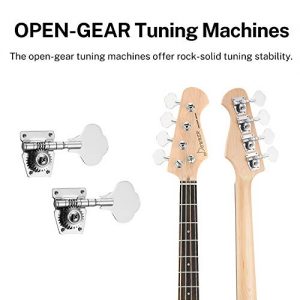 Donner Full-Size Full Size 4 String Electric Bass Guitar Sunburst Starter with bag - Image 3