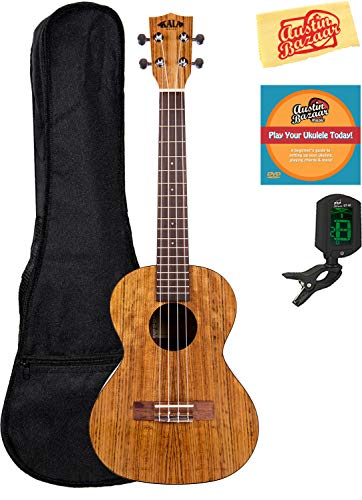 Kala KA-PWT Pacific Walnut Tenor Ukulele Bundle with Gig Bag