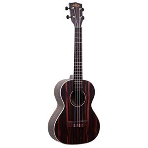 Kala Striped Ebony Tenor Ukulele Bundle with Gig Bag, Tuner - Image 3