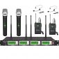 GTD Audio 4x800 Selectable Frequency Channels UHF Diversity Wireless