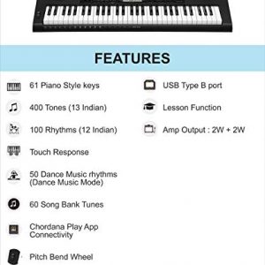Casio 61-Key Touch Sensitive Portable Keyboard with Power Supply - Image 3