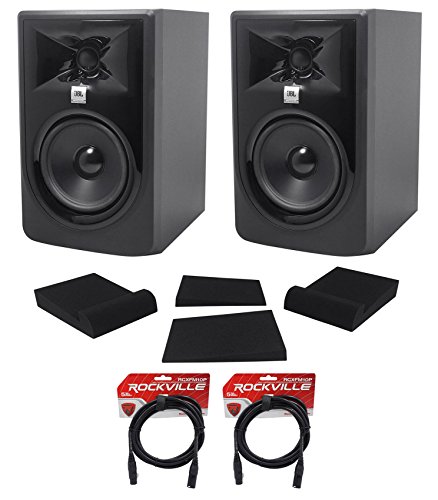 MkII 5" Powered Studio Recording Monitors Speakers+Pads+XLR Cables