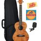 Kala Exotic Mahogany Tenor Ukulele Bundle with Hard Case, Tuner