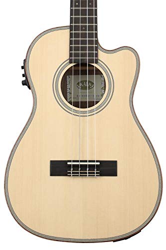 Kala Solid Spruce Top Striped Ebony - Baritone with Cutaway and EQ