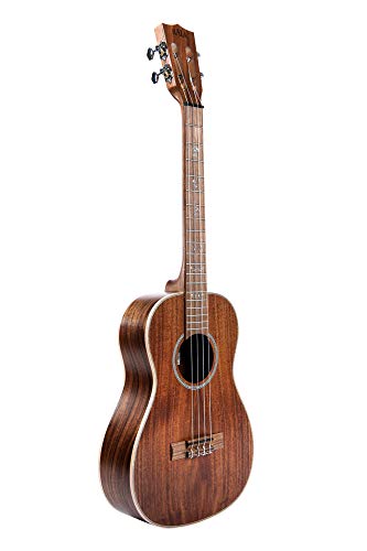 Kala Solid Acacia Series Baritone 4 String Ukulele w/Tweed Case Bundle