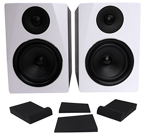 Pair Rockville APM6W 6.5" 2-Way 350W Powered USB Studio Monitor