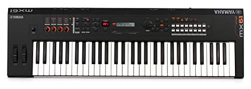 Yamaha MX61 Synthesizer - 61-key music production keyboard with USB connectivity and over 1,000 voices. 