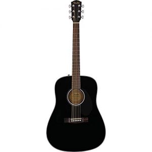 Fender 6 String Acoustic Guitar- Finish, Right, Black - Image 2
