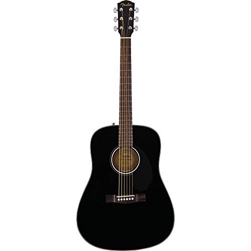 Fender 6 String Acoustic Guitar- Finish, Right, Black