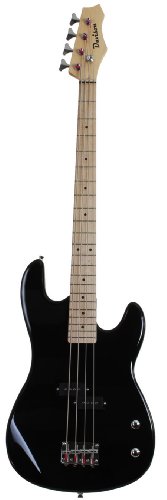 Full Size Electric Bass Guitar Starter Beginner Pack with Amp Case Strap Black