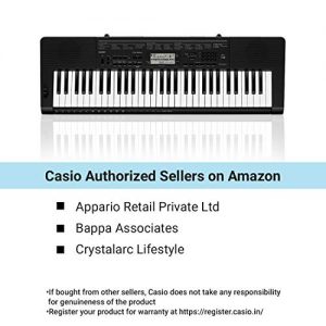 Casio 61-Key Touch Sensitive Portable Keyboard with Power Supply - Image 4