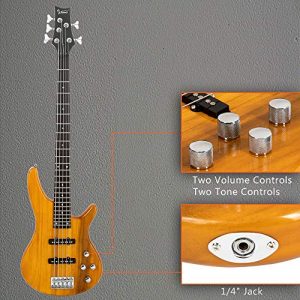 GIB Electric 5 String Bass Guitar Full Size Bag Strap Pick Connector Wrench Tool - Image 4