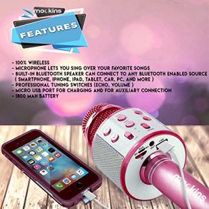 mockins Wireless Bluetooth Karaoke Microphone with Built In Bluetooth Speaker - Image 3