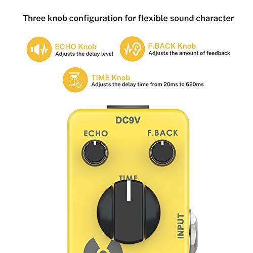 Donner Yellow Fall Vintage Pure Analog Delay Guitar Effect Pedal True Bypass