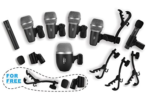 Wired Microphone Kit for Drum and Other Musical Instruments