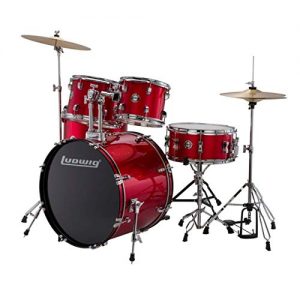 Ludwig Accent Series Complete Drum Set, Red Foil - Image 2