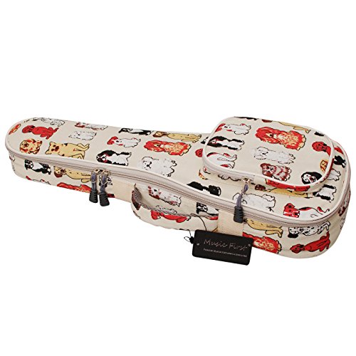 Music First 'MR DOG' Ukulele Case for 23/24 Inch Concert Ukulele – Cute, Durable, and Protective Design