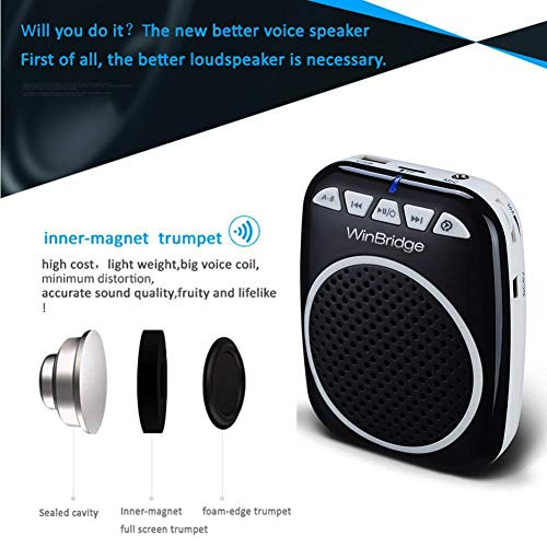 WinBridge Rechargeable Ultralight Portable Voice Amplifier Waist Support