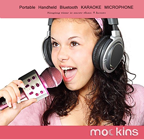 mockins Wireless Bluetooth Karaoke Microphone with Built In Bluetooth Speaker