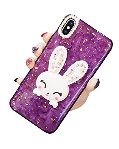 Case for iPhone Xs Max 6.5 Inch,Aulzaju iPhone Xs Max Bling Cute Rabbit Ring Stand