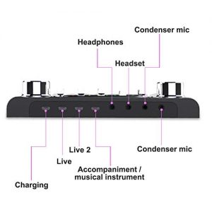 Ouying V10 Live Sound Card Voice Changer Device, with Bluetooth&Sound Effect - Image 4