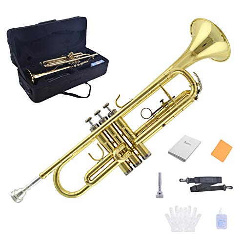 TRUMPET - Apelila Bb Key Brass Gold Lacquer with Care Case