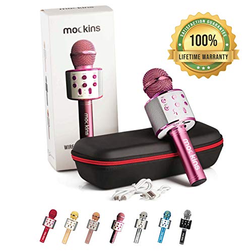 mockins Wireless Bluetooth Karaoke Microphone with Built In Bluetooth Speaker