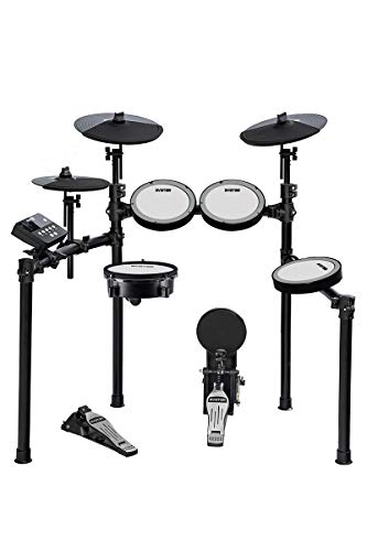 HXW Electric Drum Set 8 Piece Electronic Drum Kit With Mesh Heads