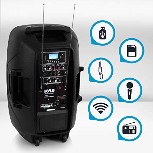 Pyle Karaoke Portable Pa Speaker System 1000w Active Powered Wireless