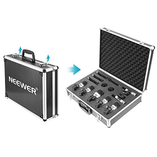 Neewer 7 Piece Wired Dynamic Drum Mic Kit - Kick Bass, Tom/Snare & Cymbals