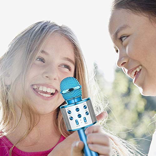 Wireless Bluetooth Karaoke Microphone, Tesoky 4 in 1 Portable Handheld Karaoke
