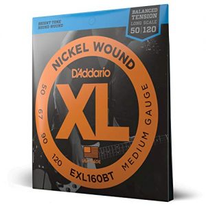 D'Addario Nickel Wound Bass Guitar Strings, Balanced Tension Medium