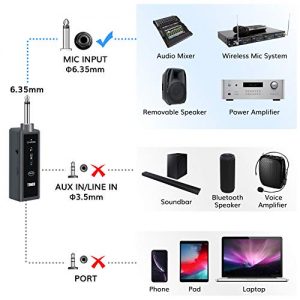 TONOR UHF Wireless Microphone Handheld Mic with Bluetooth Receiver - Image 4