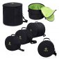 TURTLE GEAR Extra Thick Padded Nylon Drum Case Bags: Standard 5-piece Set