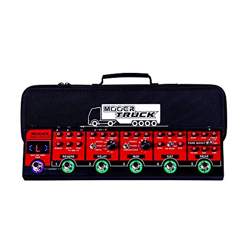 6-in-1 multi-effects guitar pedal with analog boost, digital reverb, tap tempo, and stereo output