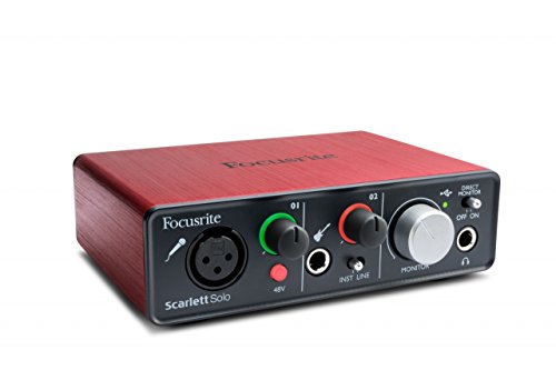 Focusrite Scarlett Solo USB Audio Interface with Red Plug-ins and 1 Year Extended