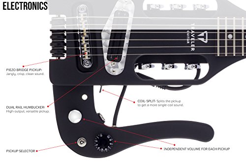 Traveler Guitar 6 String Pro-Series Mod-X (Matte Black), Right