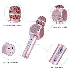 Wireless Bluetooth Karaoke Microphone, Fede 3-in-1 Portable Karaoke System - Image 2