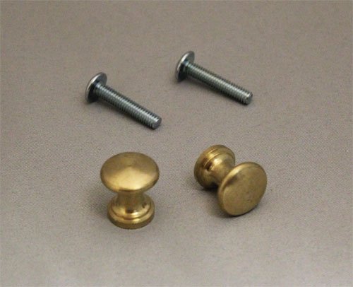 Piano Desk Knobs Solid Brass - 1 Pair