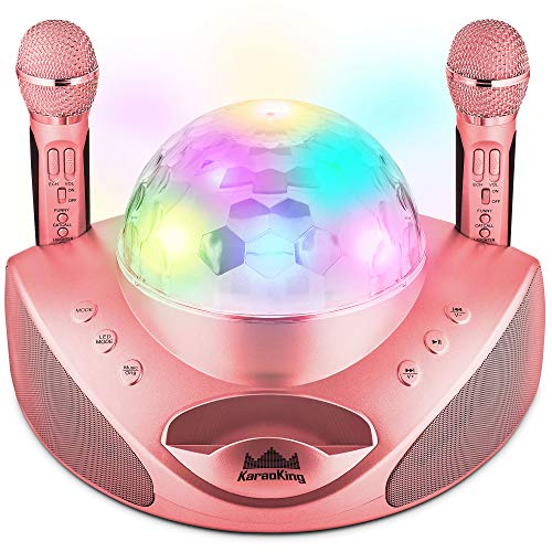 KaraoKing New 2020 Karaoke Machine - for Adults and Kids -2 Wireless Karaoke